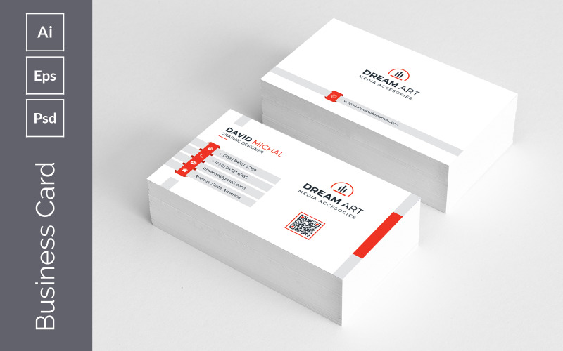 Simple & Clean Business Card Template Corporate Identity
