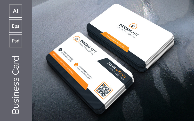 Simple Style business Card Template Corporate Identity