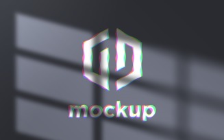 Soul Logo Mockup With Window Shadow Effects