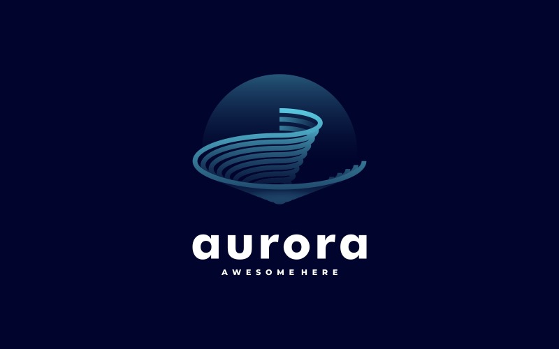 Abstract Aurora Gradient Logo Logo Template