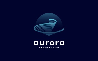Abstract Aurora Gradient Logo