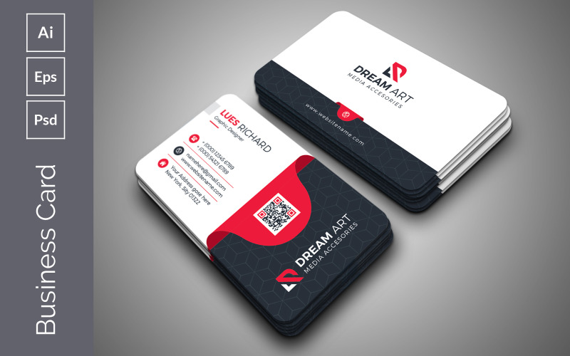 Abstract Corporate Business Card Template Corporate Identity