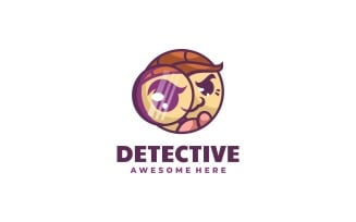 Detective Simple Mascot Logo
