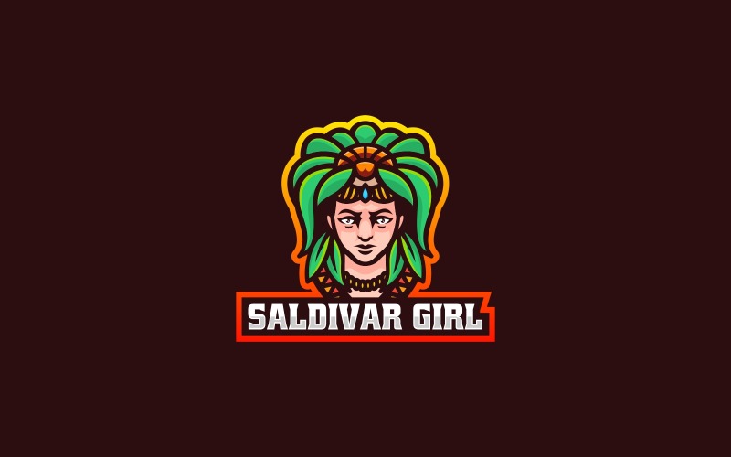 Girl Sport and E-Sports Logo Style Logo Template