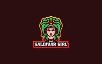 Girl Sport and E-Sports Logo Style