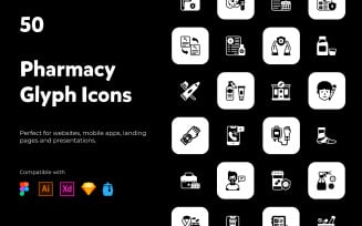 Pharmacy Solid Icons Pack