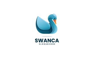 Swan Gradient Color Logo Design