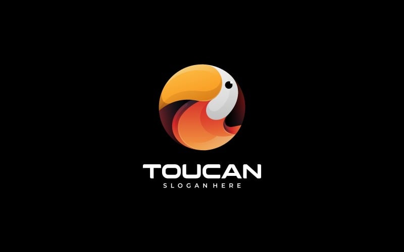 Toucan Bird Gradient Logo Logo Template
