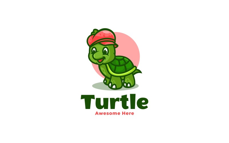 Turtle Mascot Cartoon Logo Style Logo Template