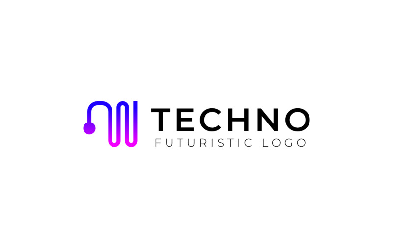 Letter W Dot Connect Analyze Logo Logo Template