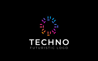Tech Round Gradient Circle Logo
