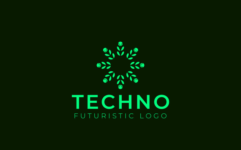 Techno Green Startup Bio Logo Logo Template