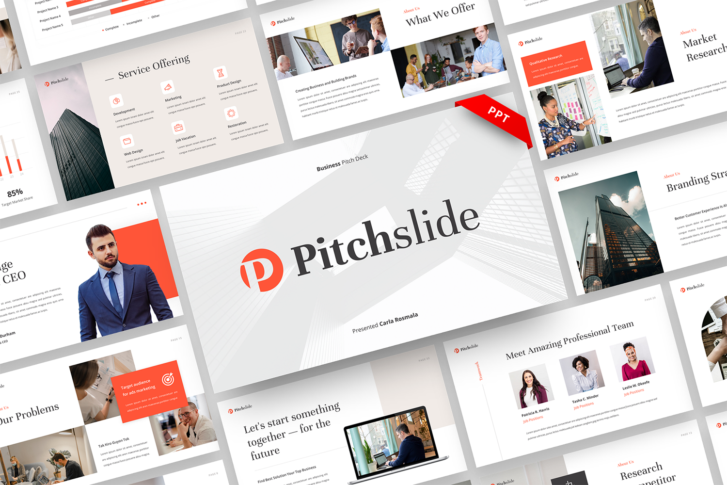 Pitchslide - Business Pitch Deck PowerPoint Template