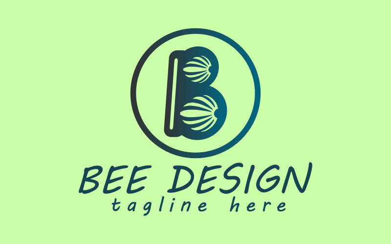 B Letter Initial Custom Design Logo Logo Template