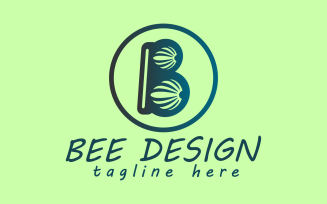 B Letter Initial Custom Design Logo