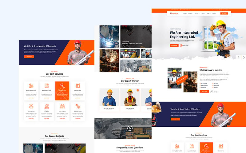 Industrya - Factory Industrial HTML5 Template Website Template