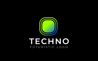 Round Square Gradient Tech Logo