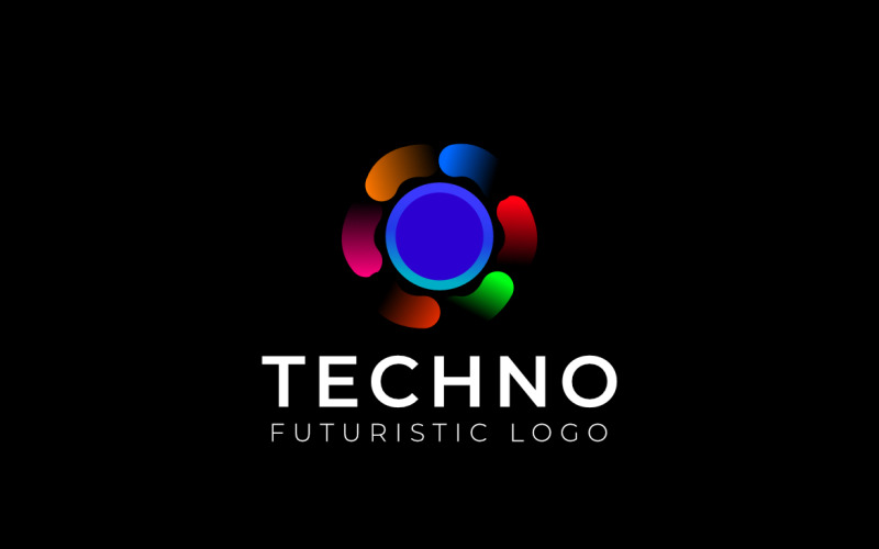 Routation Tech Gradient Techno Logo Logo Template
