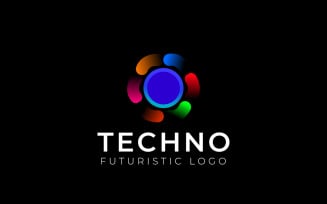 Routation Tech Gradient Techno Logo