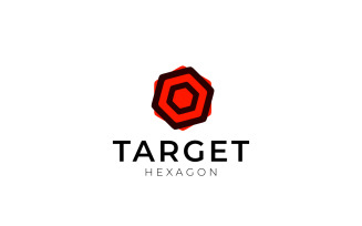 Target Hexagon Clever Shape Logo