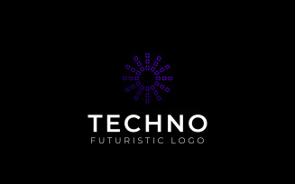Tech Letter O Science Gradient Logo