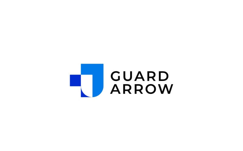 Guard Arrow Clever Smart Logo Logo Template