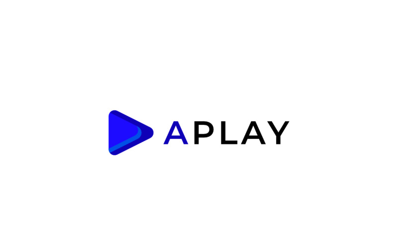 Letter A Play Button Logo Logo Template