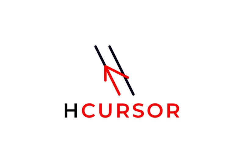 Letter H Cursor Arrow Clever Logo Logo Template
