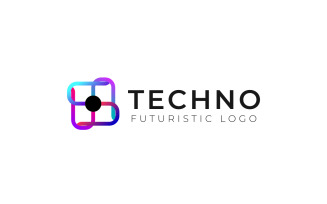 Link Connect Gradient Futuristic Logo