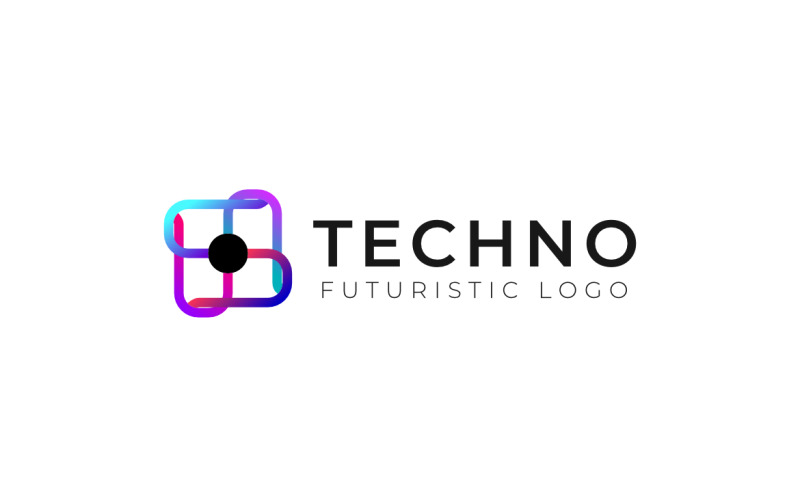 Link Connect Gradient Futuristic Logo Logo Template