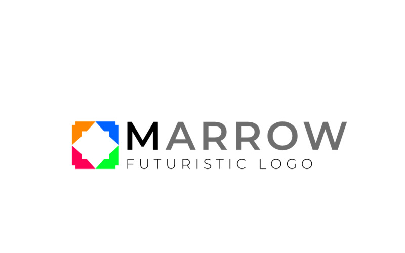 M Arrow Colorful Fun logo Logo Template