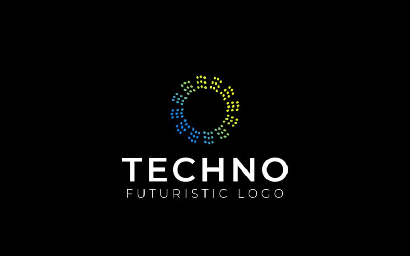 Pixel Tech Gradient Abstract Logo Logo Template