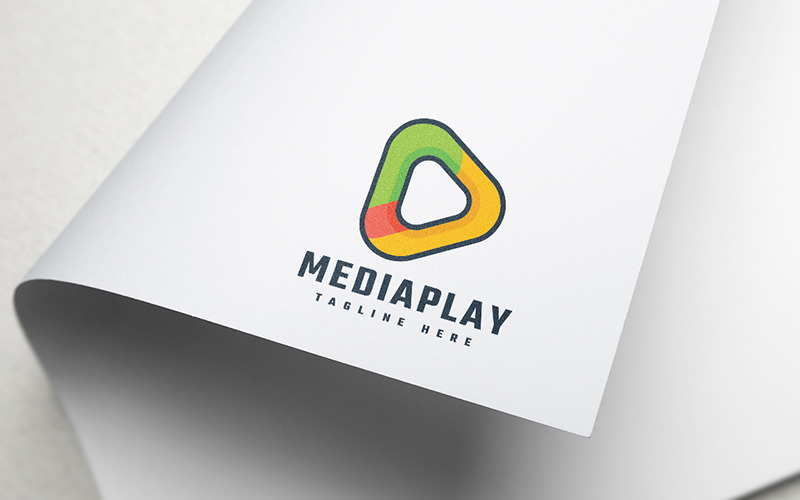 Professional Media Play Logo Logo Template