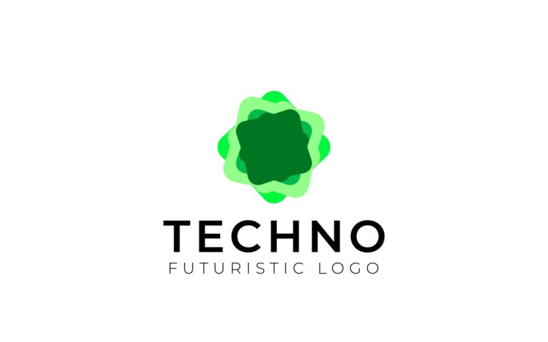 Abstract Green Fluid Liquid Logo Logo Template