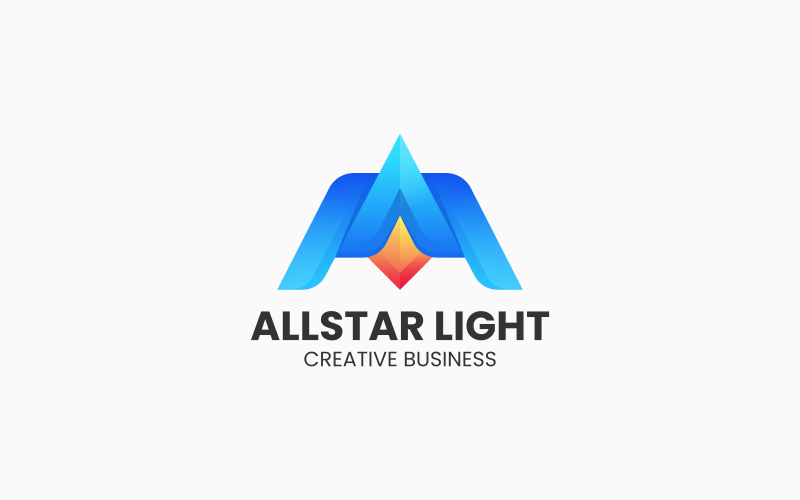 Abstract Letter A Gradient Logo Logo Template