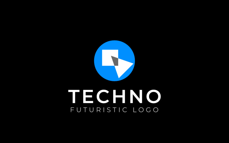 Blue Flat Emblem Abstract Logo Logo Template
