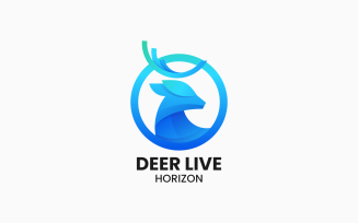 Deer Gradient Color Logo Design