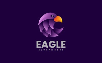 Eagle Head Gradient Logo Template