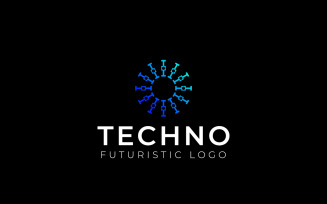 Futuristic Link Connect Letter O Logo