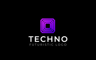 Gradient O Tunnel Square Tech Logo