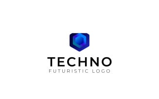 Guard Cube Gradient Techno Logo