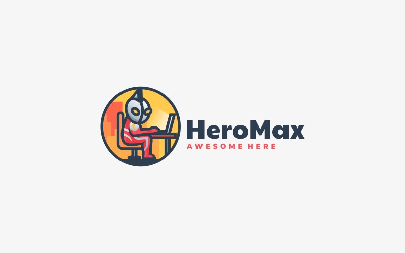 Hero Max Cartoon Logo Style Logo Template