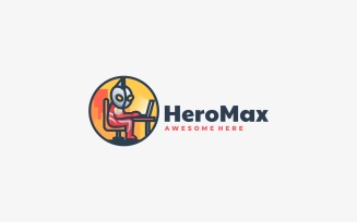 Hero Max Cartoon Logo Style