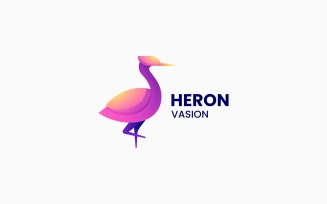 Heron Gradient Colorful Logo Design