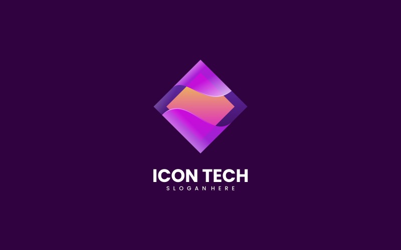 Icon Tech Gradient Logo Style Logo Template