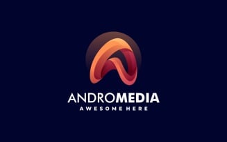 Letter A - Andromedia Gradient Logo