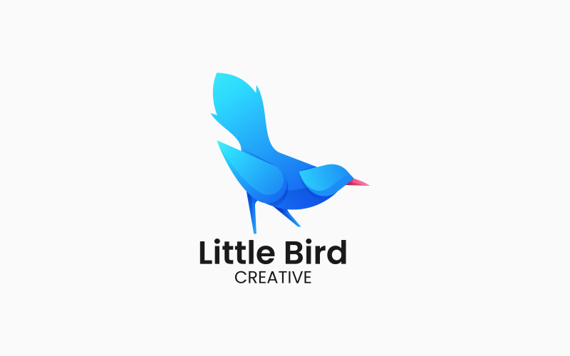 Little Bird Gradient Logo Logo Template