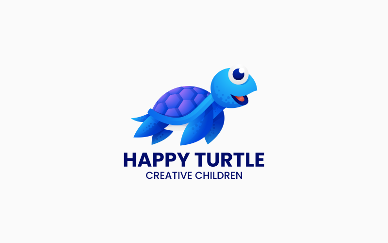 Turtle Gradient Logo Style Logo Template