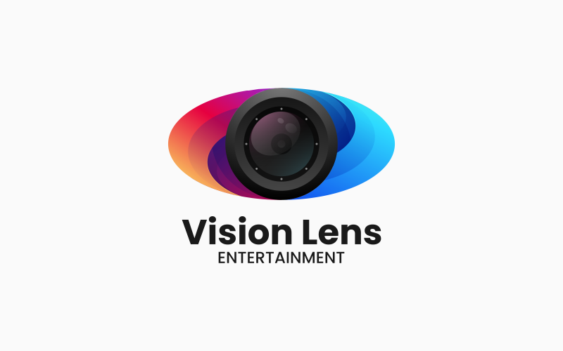 Vision Lens Gradient Colorful Logo Logo Template