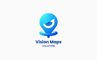 Vision Maps Gradient Logo Style
